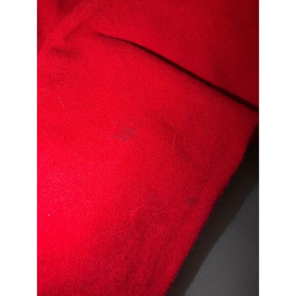 American Apparel Red Bodysuit M Cotton Long Sleeve Ballet Wrap Made USA Holiday - Picture 6 of 11